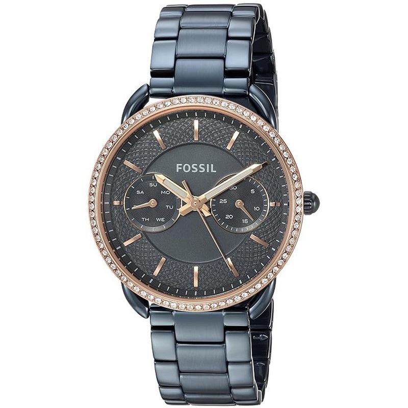 Fossil Analog Blue Dial Women's Watch ES4259 35 Blue Stainless Steel