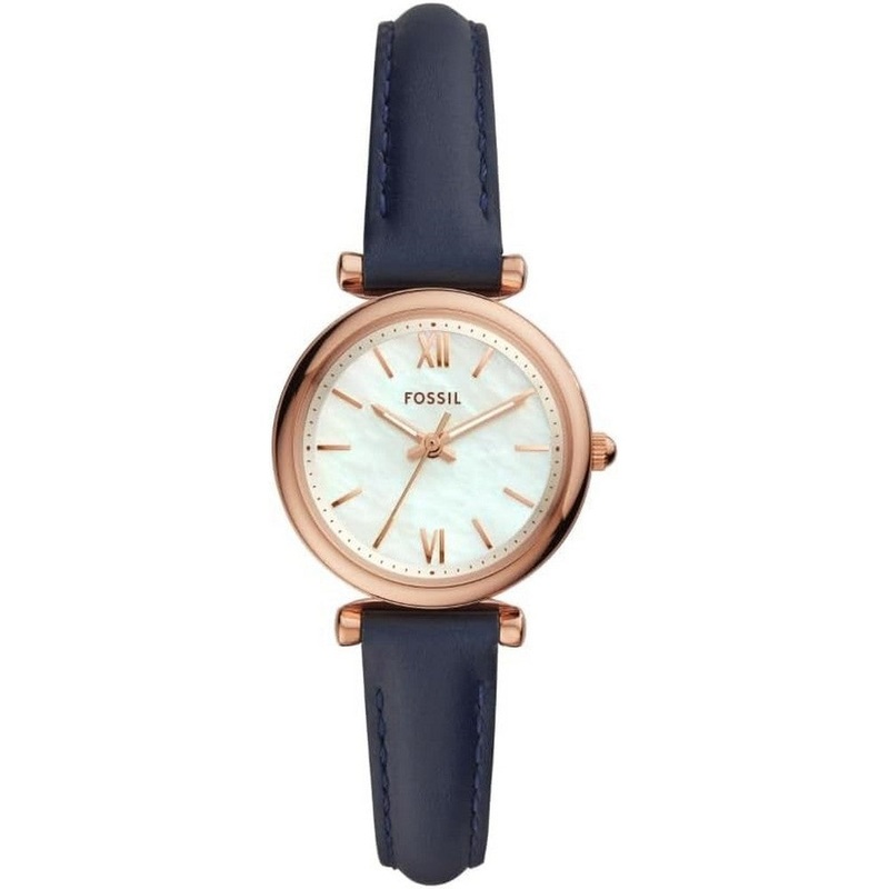 Fossil ES4502 Carlie Mini Women's Watch with Stainless Steel or Leather Band 28.1 White Stainless Steel