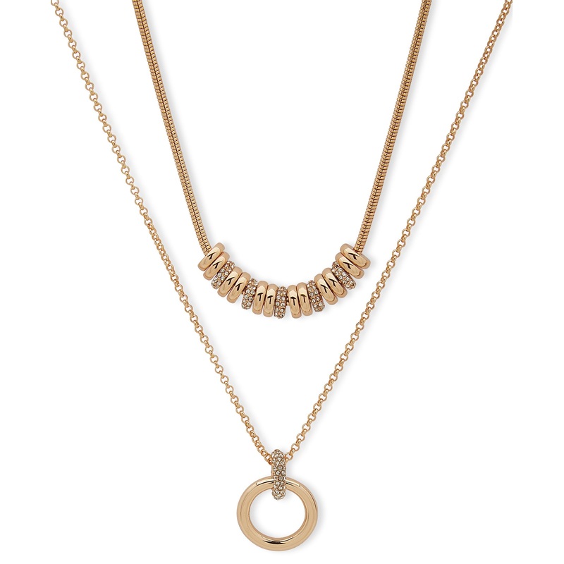 Nine West 19N01133 Necklace Crystal Gold & Crystal Necklace