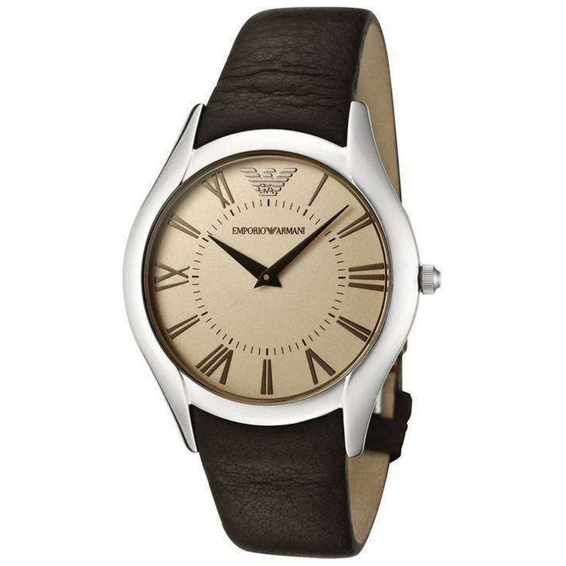 Emporio Armani Classic Super Slim Quartz Unisex Watch AR2042 35 Nude Stainless Steel