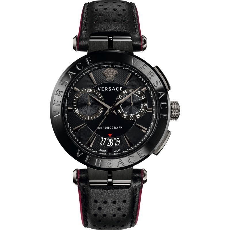 Versace Aion Chronograph All Black Men's Watch VBR030017