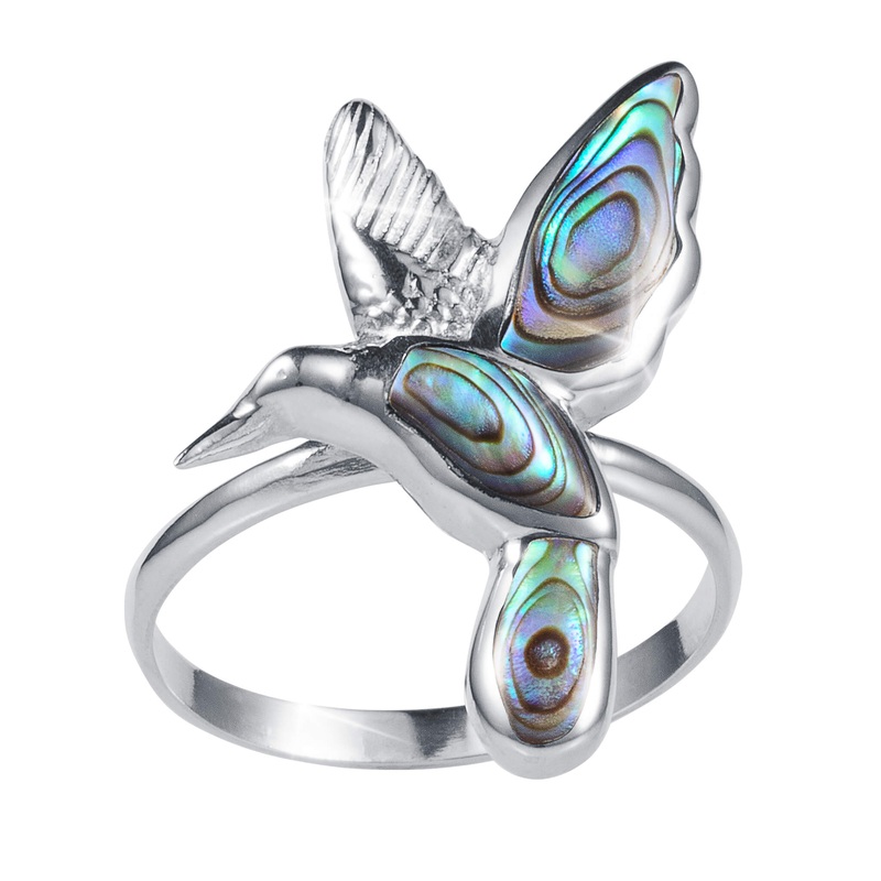 Abalone Hummingbird Ring 5