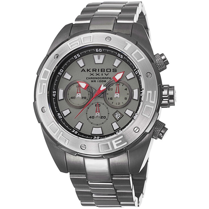 Akribos Xxiv Grey Dials Men's Watch AK656GN