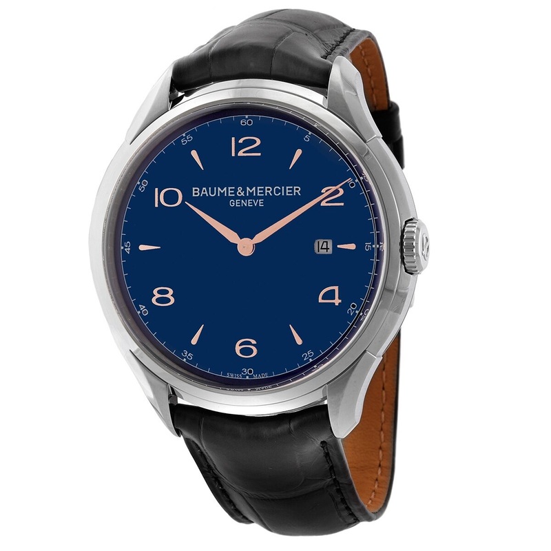 Baume et Mercier Clifton Date Blue Dial 45 mm Men's Watch 10420