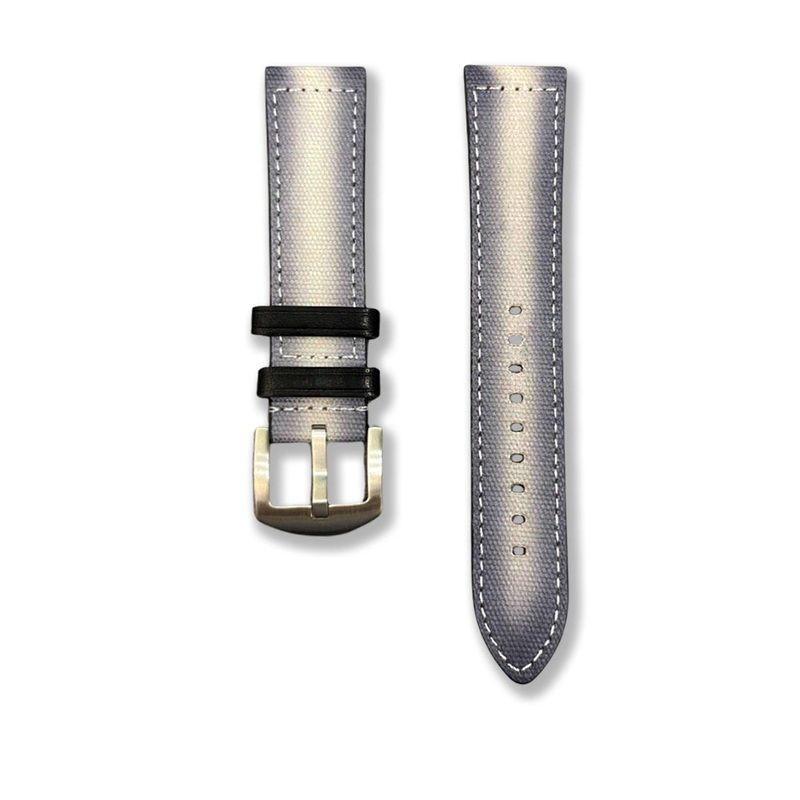 CAVERN 22MM Grey Gradient Leather Nylon Strap| Time Access