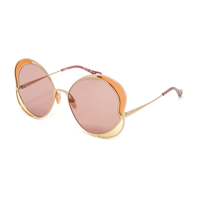 Chlo Women's Sunglasses Gemma Oversized Round Butterfly Beige CH0024S-004 60