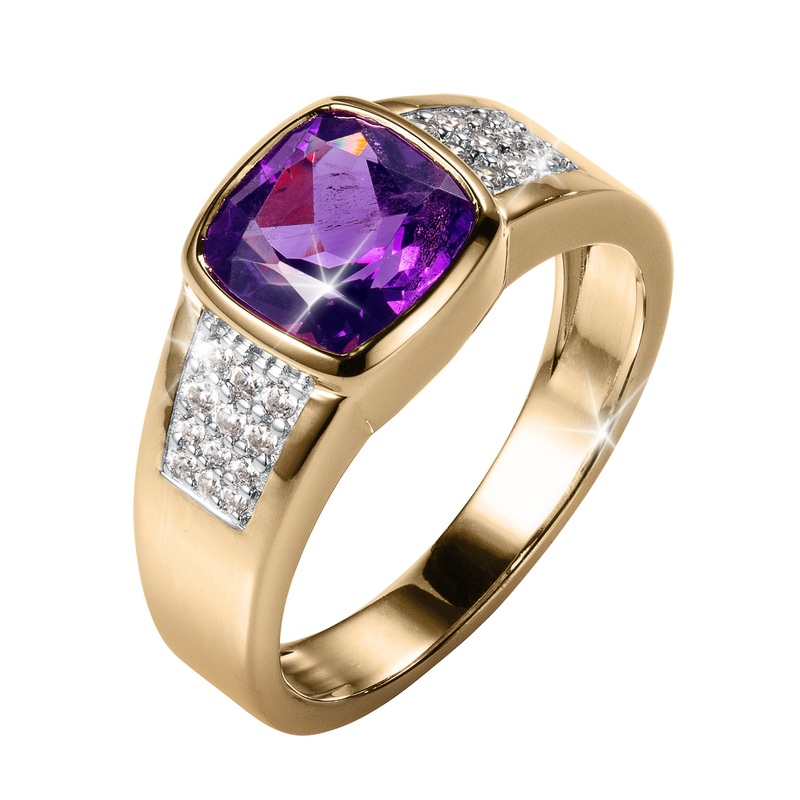 Glorious Amethyst Mens Ring 9