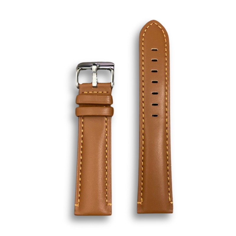 Peyton Rous Plain Light Brown Leather Strap 22mm