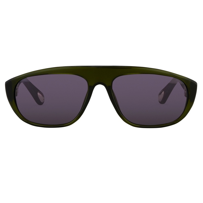 Ann Demeulemeester Men's Sunglasses Flat Top Green and Purple AD1C7SUN