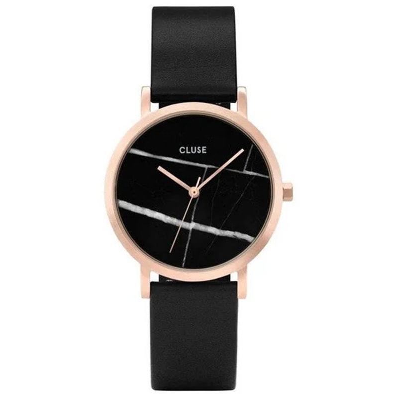 CLUSE CL40104 La Roche Petite Rose Gold Black Marble/Black Women's Watch 33 Black Stainless Steel