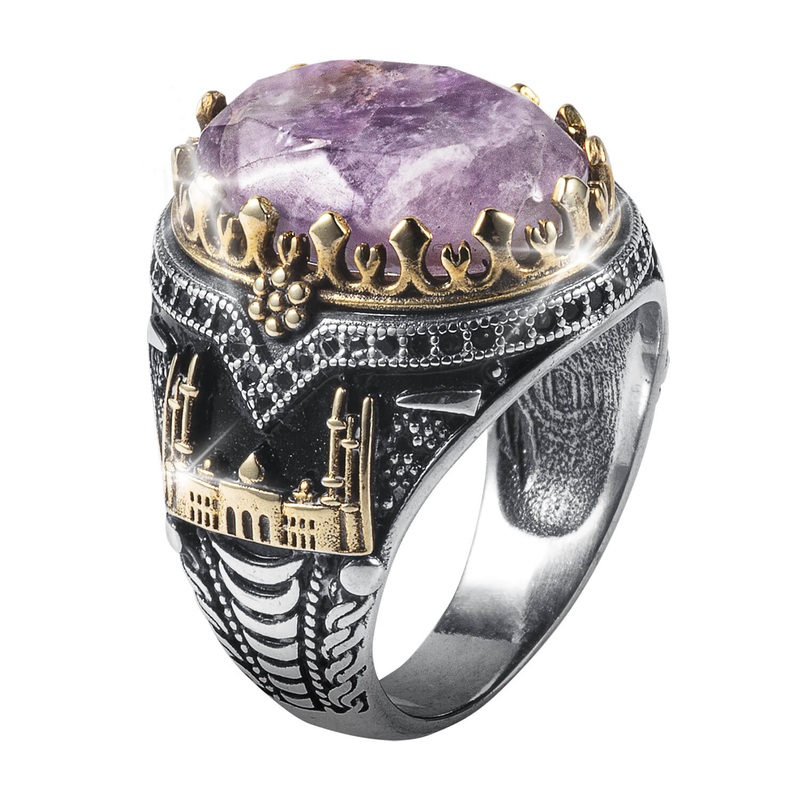 Alcazar Amethyst Men's Ring 13