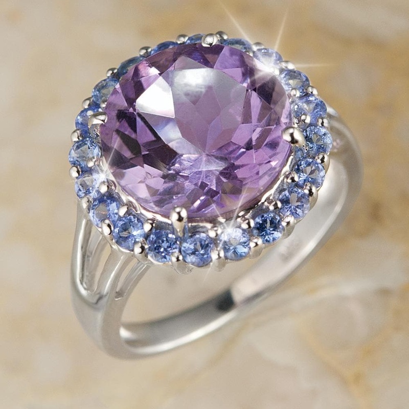 Amethyst & Tanzanite Cocktail Ring 5