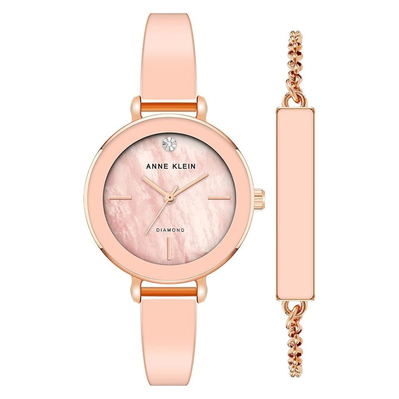 Anne Klein AK/3620PKST Women's Watch 33 Pink Stainless Steel
