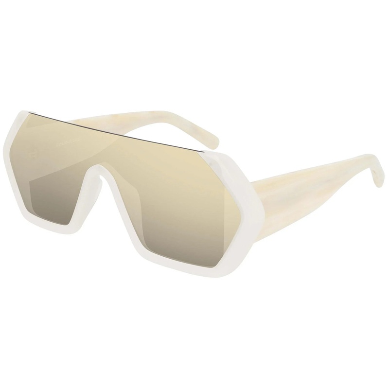 Courrges Women's Sunglasses Oversized Shield Ivory/Beige CL1909-003 99
