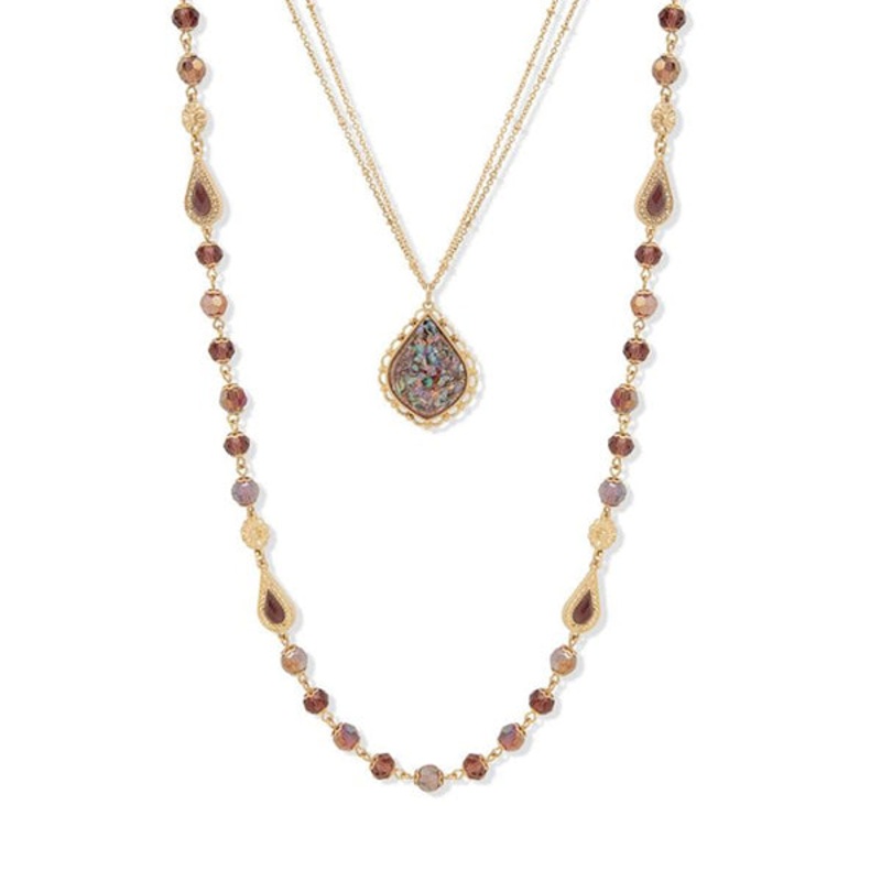 LONNA & LILLY JEWELRY 60550491 NECKLACE DARK RED steel NECKLACE