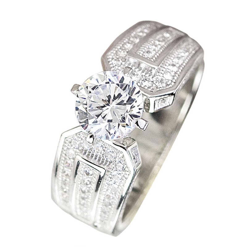 5th Avenue Rhodium Ring 10