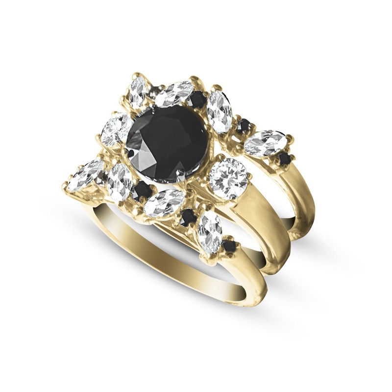 Kate Midnight Sapphire Trio Ring 5