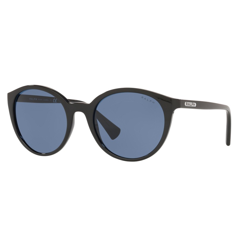 Ralph by Ralph Lauren 0RA5273 500180 53 (RL25) Women's Shiny Black Sunglasses