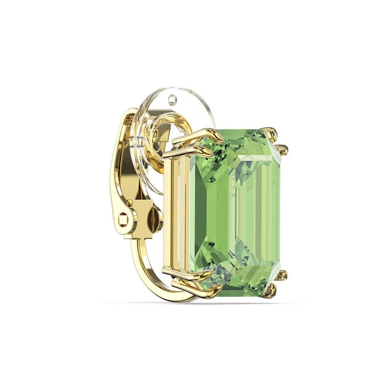 Swarovski Women's Millenia Gold Plated Green Clip Earring 5598358