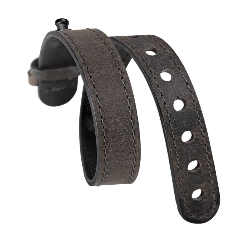 XL Grey Calf Assolutamente Strap - For Black Plated Icon - Model 10-CAGRSTXLBP