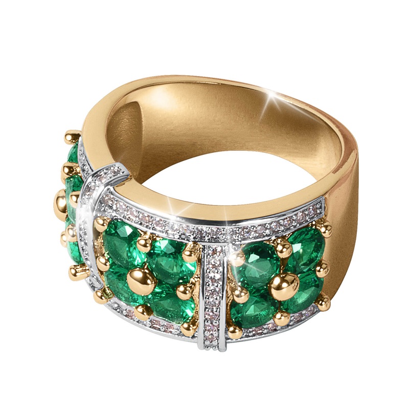Blissful Anniversary Forest Green Ring 5