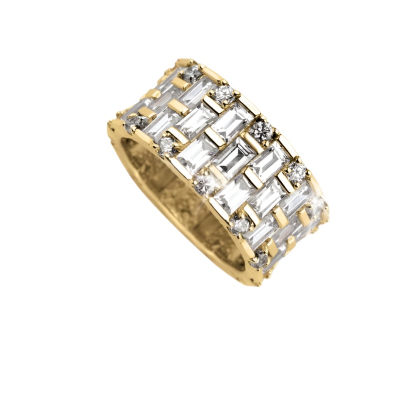 Baguette Eternity Gold Ring 5