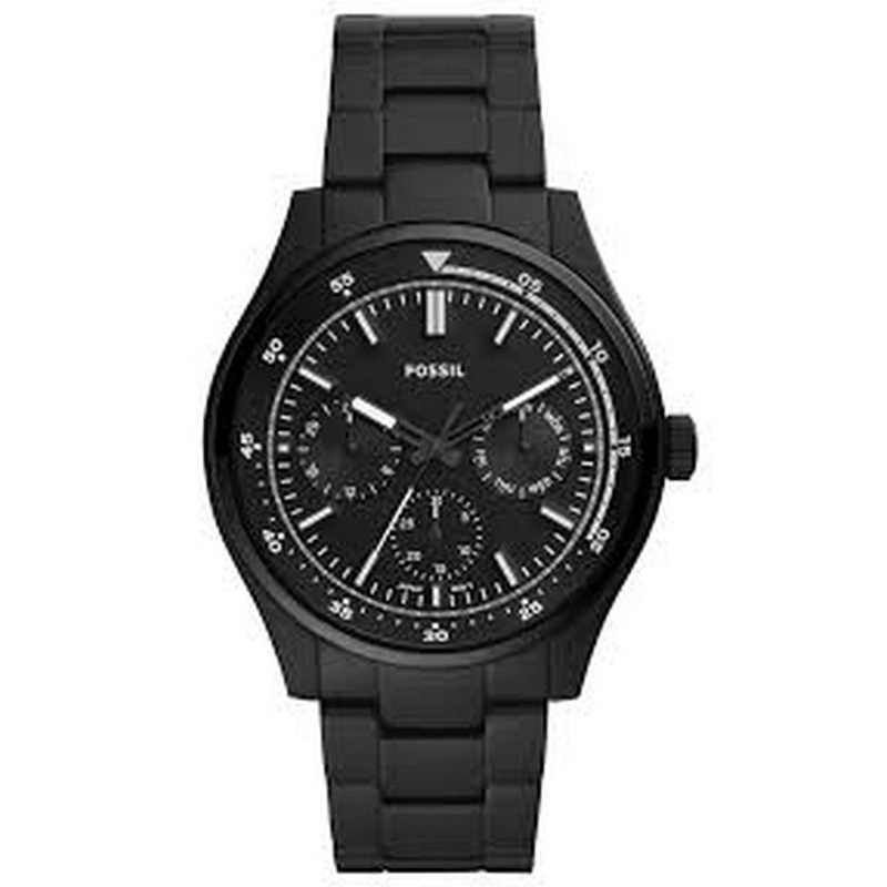 Fossil  FS5576 Men's Belmar FS5576 44mm Black Dial Stainless Steel Watch 44 Black Stainless Steel
