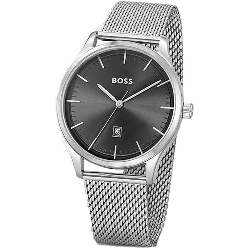 Hugo boss Reasa 1570159 Men's Analogue Quartz Watch with Stainless Steel Strap 21 Black Stainless Steel