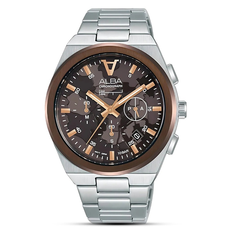 ALBA CHRONOGRAPH BROWN DIAL MEN'S WATCH | AT3H49X