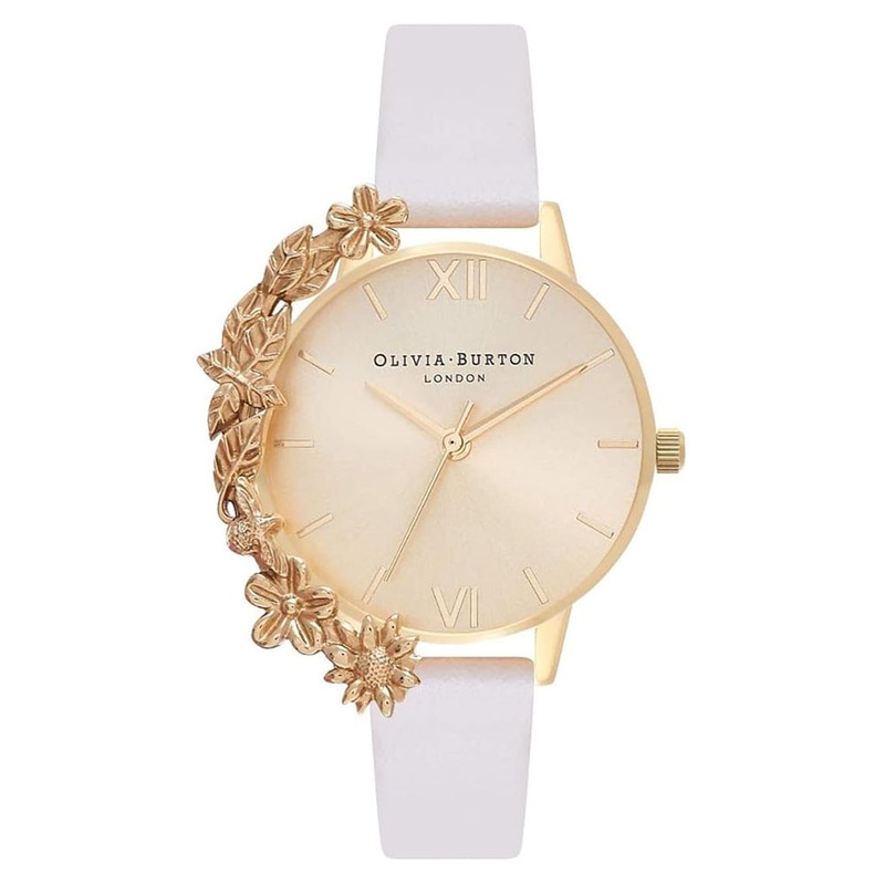 OLIVIA BURTON OB16CB10 Case Cuff Gold Dial Women's Watch 30 Gold Stainless Steel