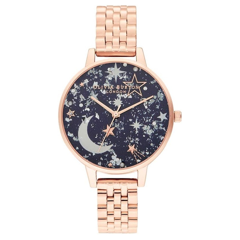 OLIVIA BURTON OB16GD36 Ramadan Navy & Rose Gold Women's Bracelet Watch 34 Blue Stainless Steel