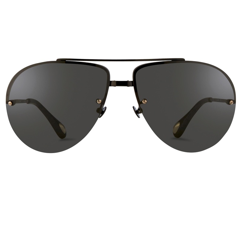 Ann Demeulemeester Men's Sunglasses Black and Grey AD13C4SUN