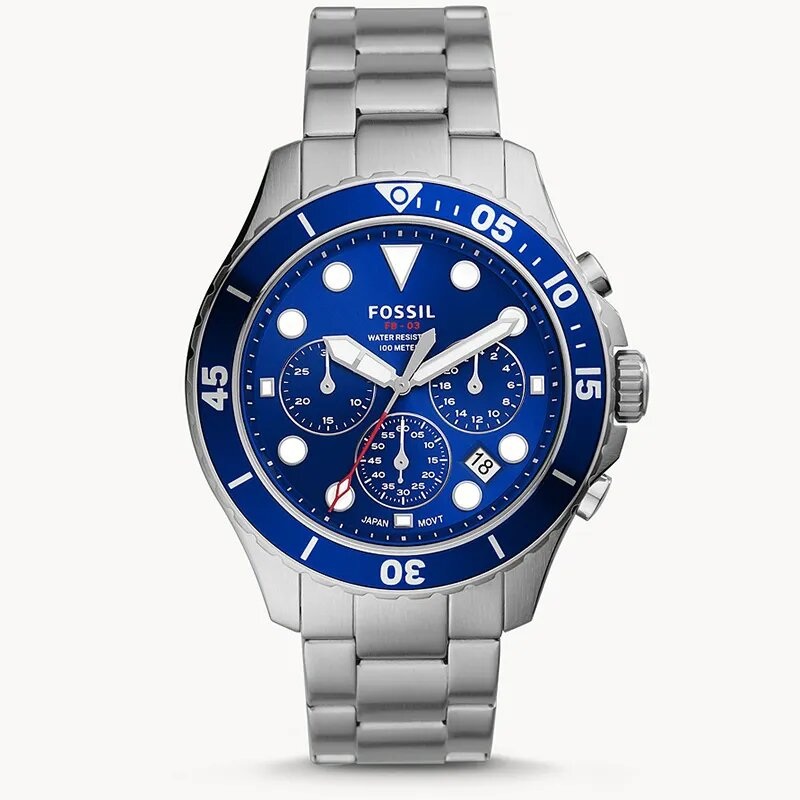 Fossil Men's FB-03 Chronograph, Stainless Steel Watch, FS5724