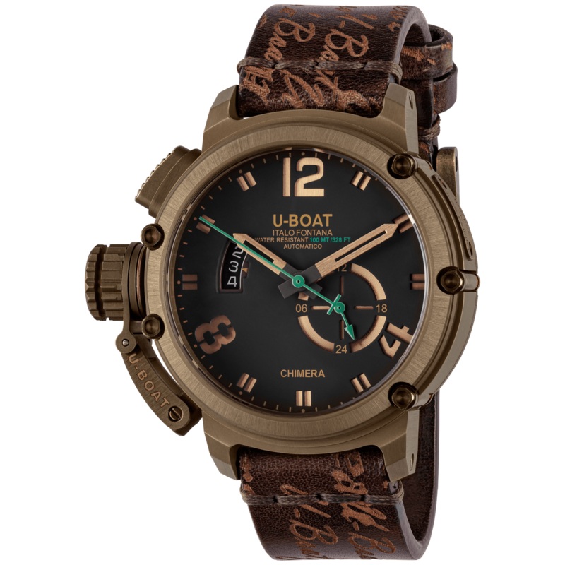 U-Boat Men's Watch Chimera 46mm Green Bronze 8527A