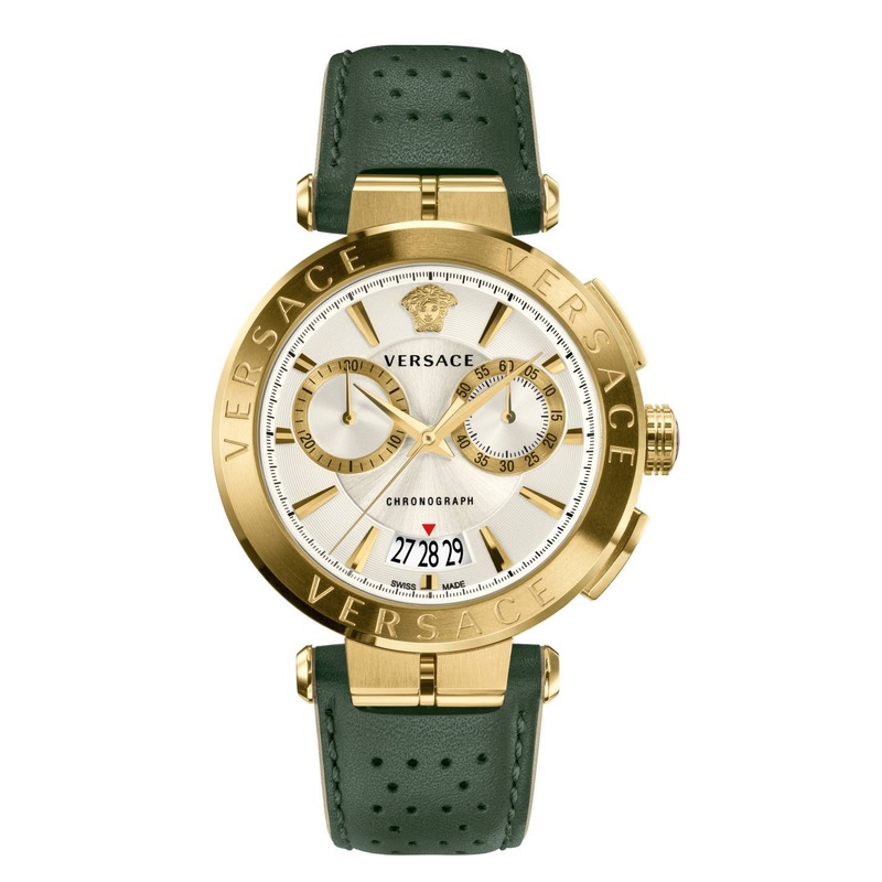 Versace Aion Chronograph Green Strap Men's Watch VBR020017