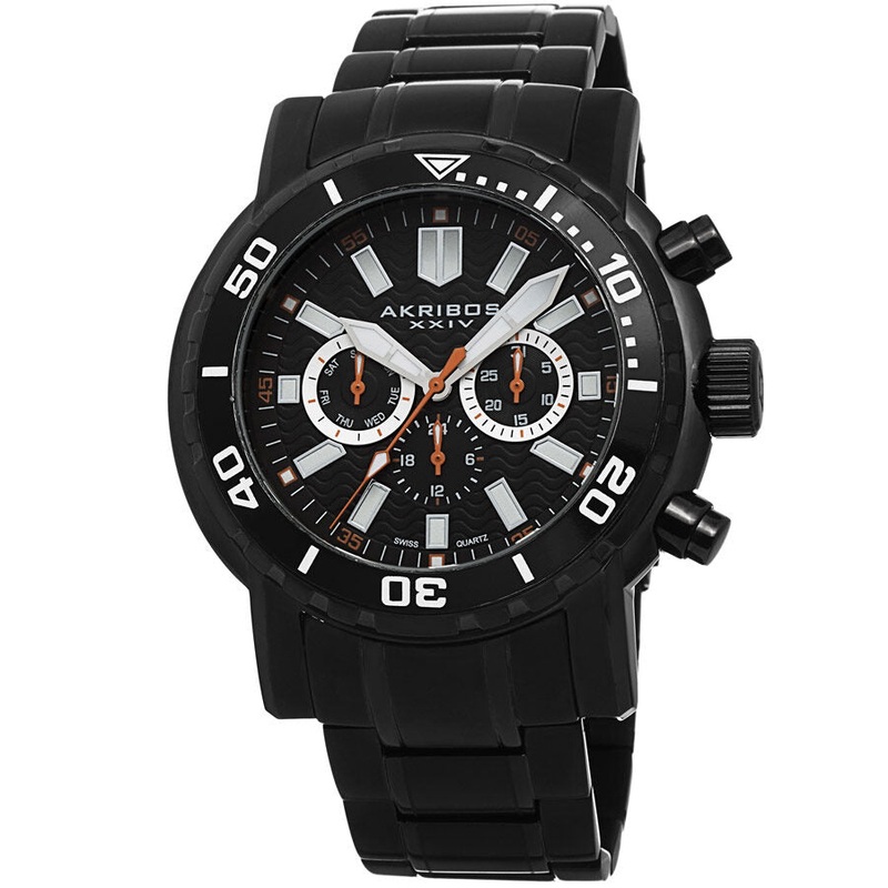 Akribos Xxiv Black Men's Watch AK675BK