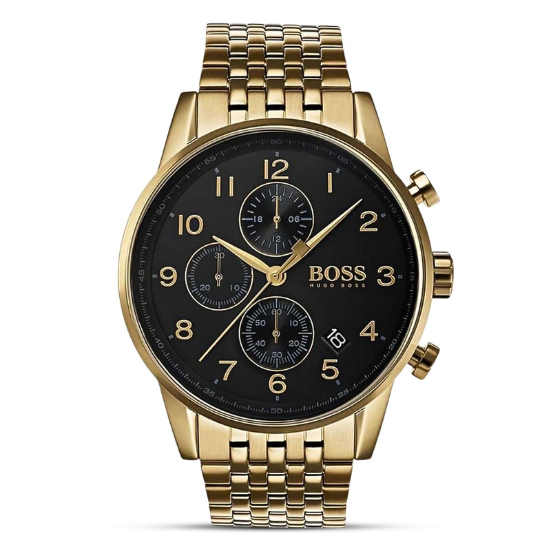 Hugo Boss Men's Black Dial Metal Band Watch - 1513531
