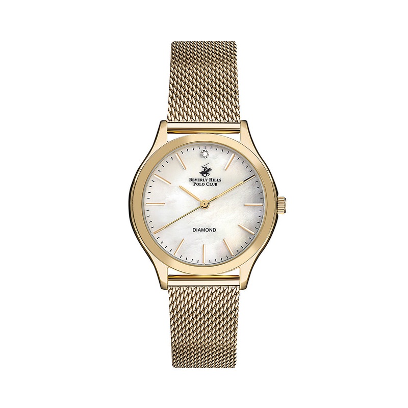BEVERLY HILLS POLO CLUB Womens Analog MOP White Dial Watch  BP3167C.120