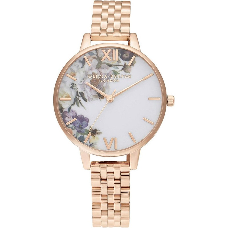 Olivia Burton Enchanted Garden Rose Gold Watch OB16EG135 34 Rose Gold Stainless Steel