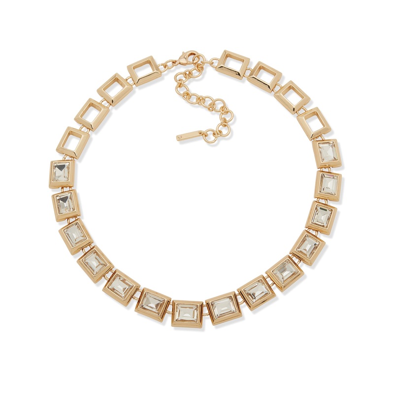 Nine West 19N00975 Necklace Crystal Gold & Crystal Necklace