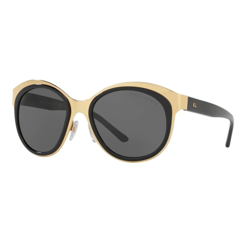 Ralph Lauren Women's Sunglasses Oversized Round Gold/Grey RL7051 900487