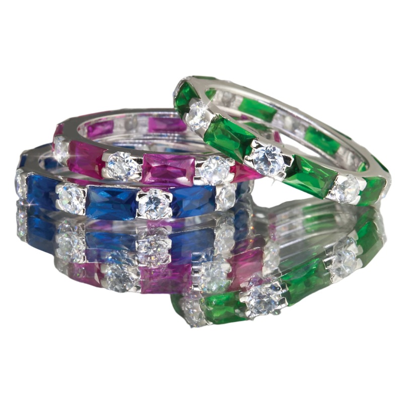 Palm Beach Stacker Rings Blue 5