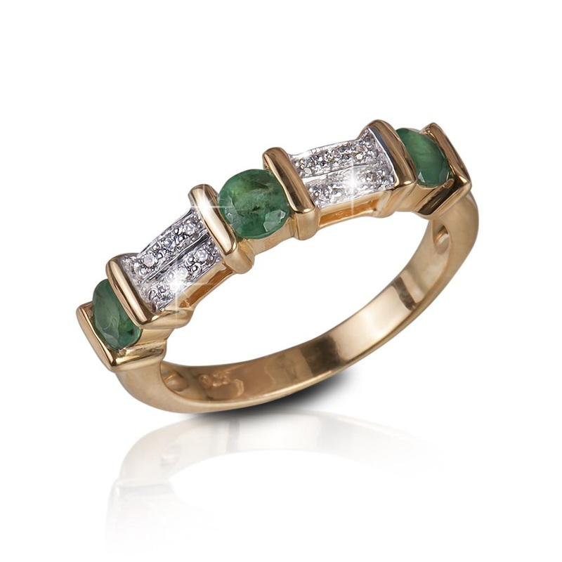 Trieste Emerald Gem Ring 7