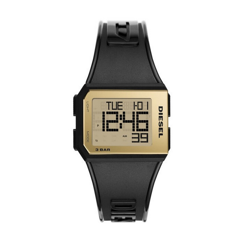 DIESEL DZ1943 Chopped Digital black-Gold Men's Watch 32 Gold Plastic