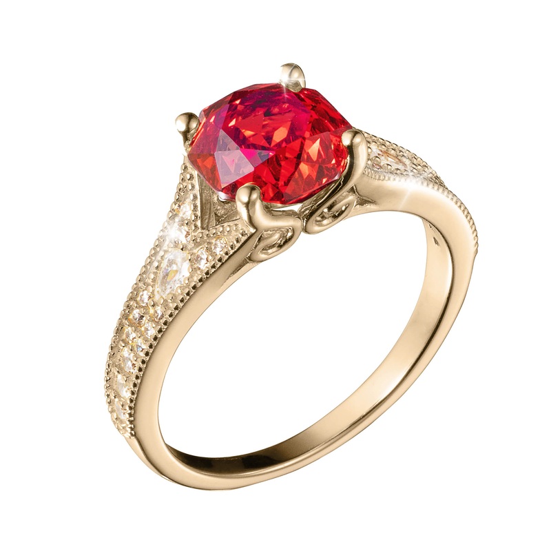 Enchanted Rose Red Ladies Ring 5