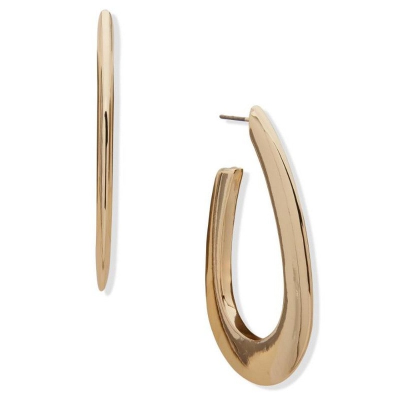 Nine West Jewelry 19G01359 gold-tone hoop earring Gold Metal Earrings