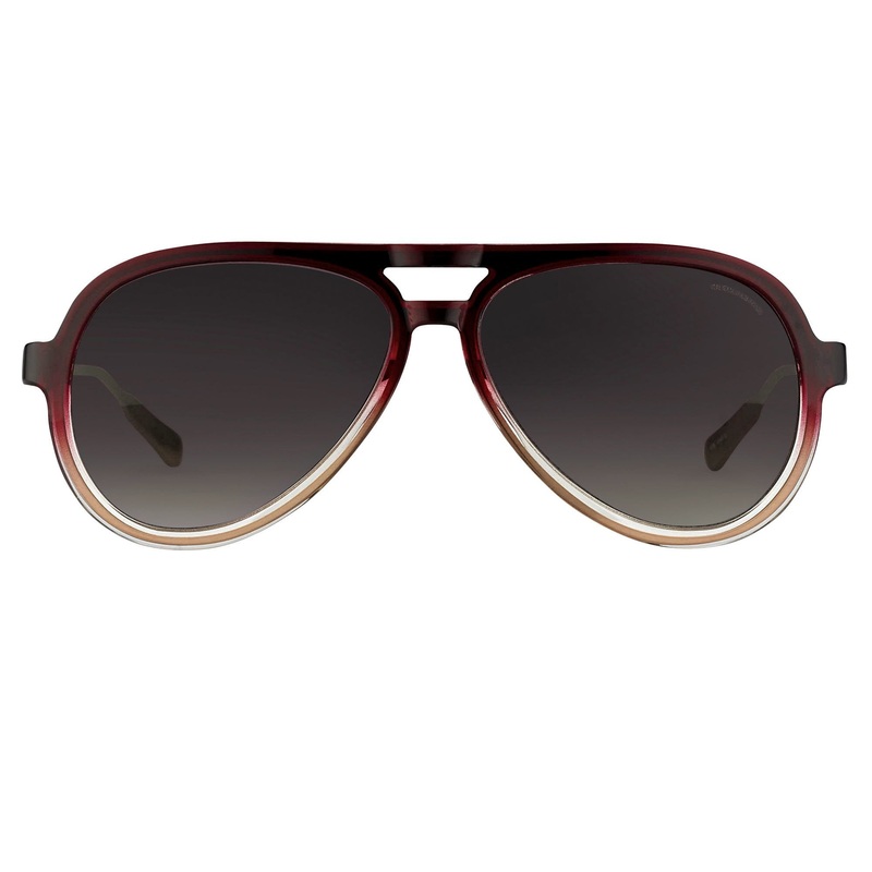Kris Van Assche Men's Sunglasses Burgundy and Brown KVA78C2SUN