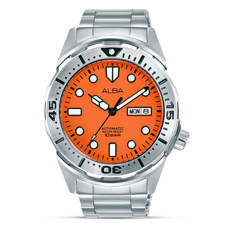 Alba Mechanical Orange Dial Men's Automatic Watch AL4375X1