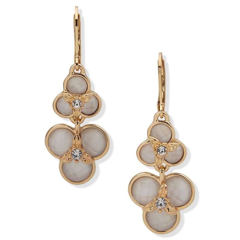 Anne Klein Jewelry 60563113 PIERCED EARRING White Brass PIERCED EARRING