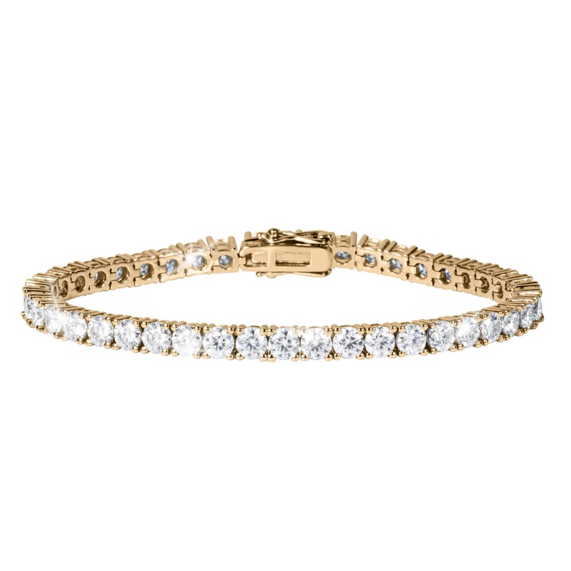 Golden Moissanite Tennis Bracelet